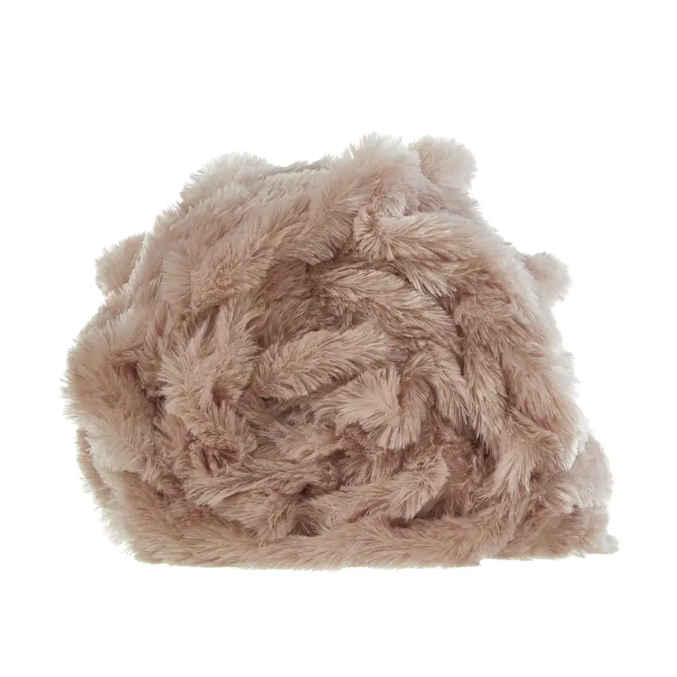 50" X 60" Blush Plush Faux Fur Reversible Throw Blanket