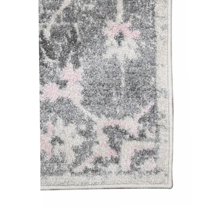 5' X 7' Gray Medallion Power Loom Area Rug