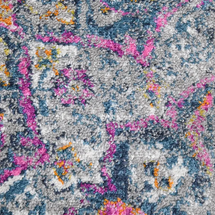 9' X 12' Pink Medallion Power Loom Area Rug