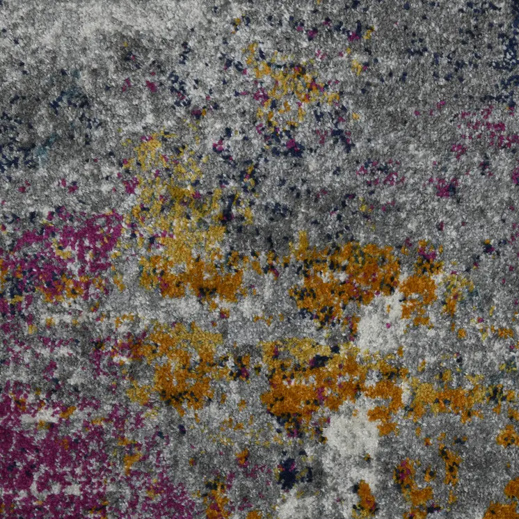 8' X 8' Blue Gray And Purple Area Rug