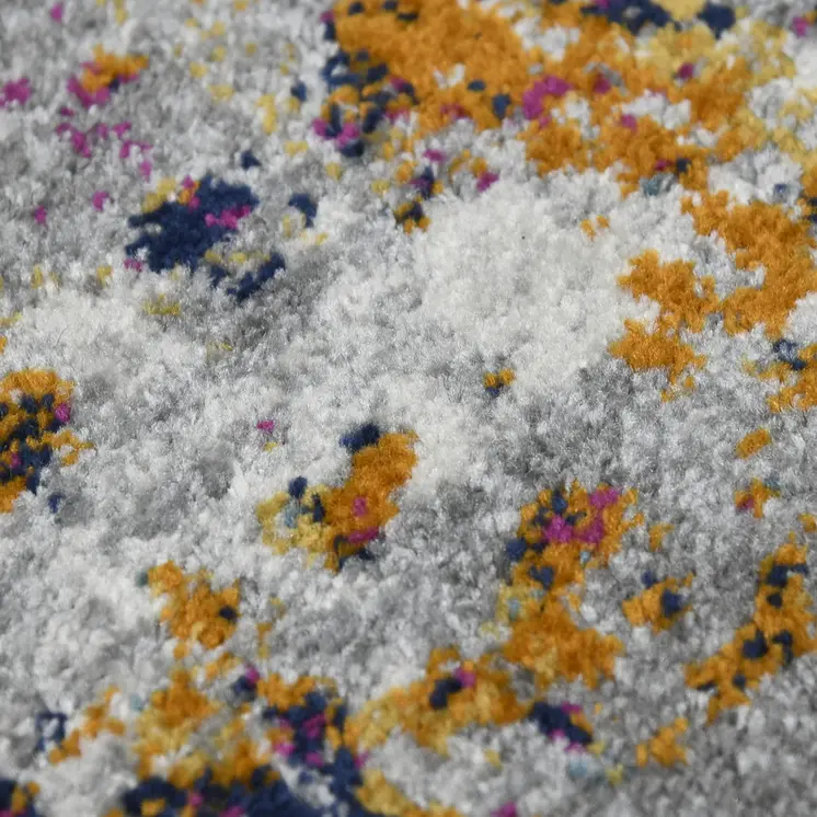 8' X 8' Blue Gray And Purple Area Rug