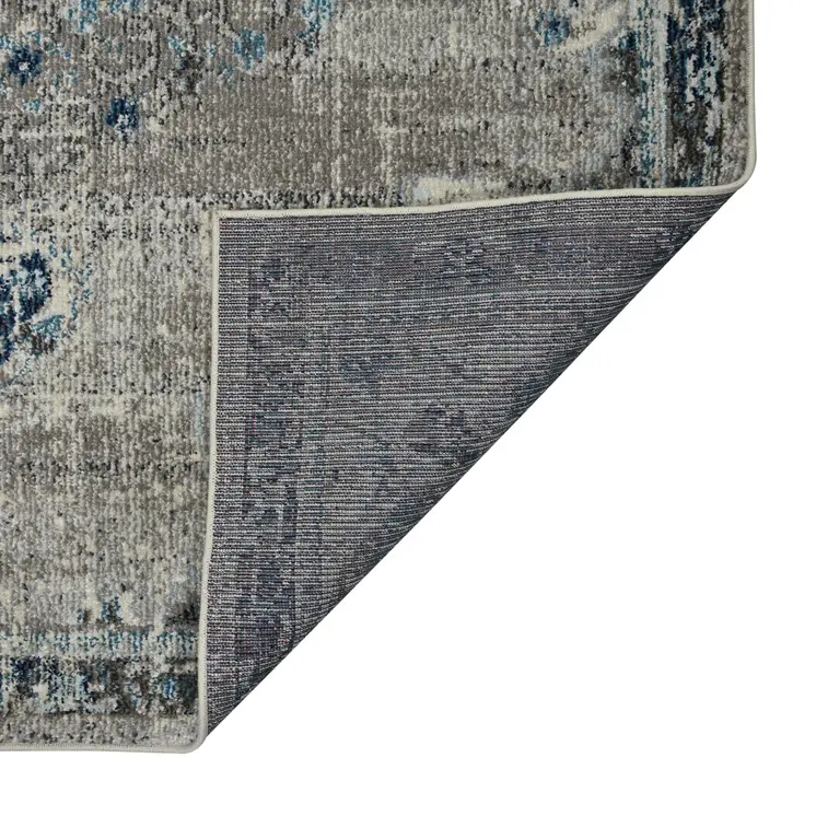 8' X 11' Teal Blue Medallion Power Loom Area Rug