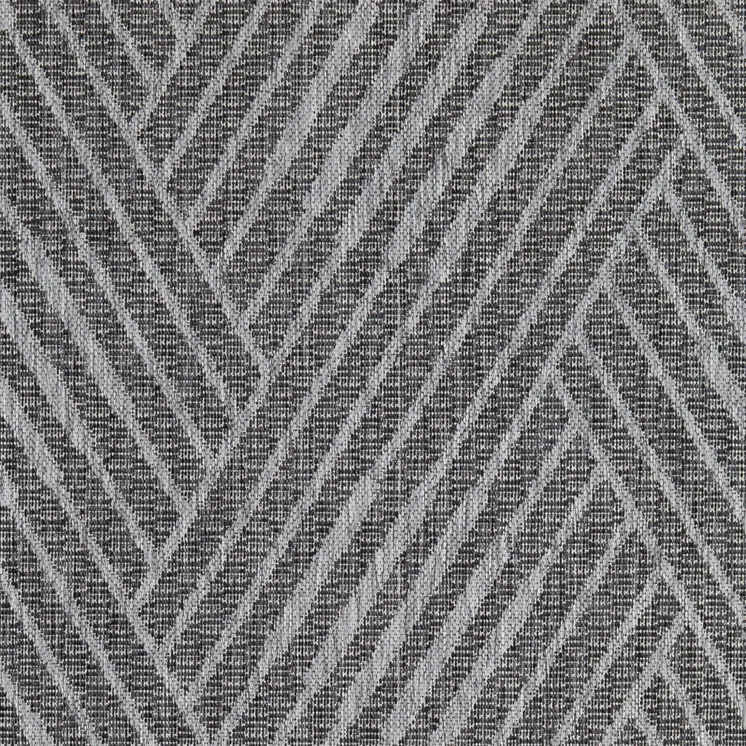 9' X 12' Gray and Blue Geometric Stain Resistant Indoor Outdoor Area Rug
