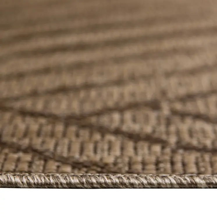 9' X 12' Beige Geometric Stain Resistant Indoor Outdoor Area Rug