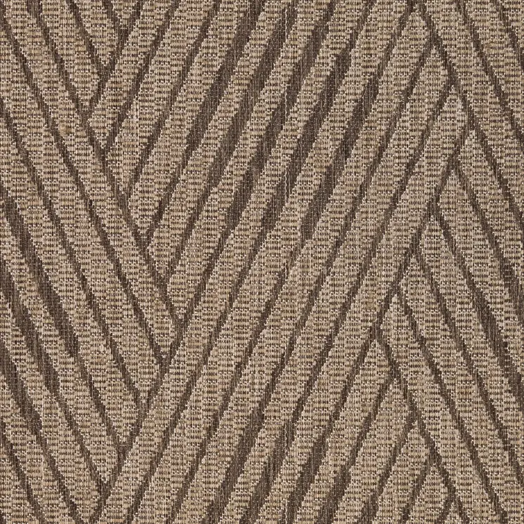 6' X 9' Beige Geometric Stain Resistant Indoor Outdoor Area Rug