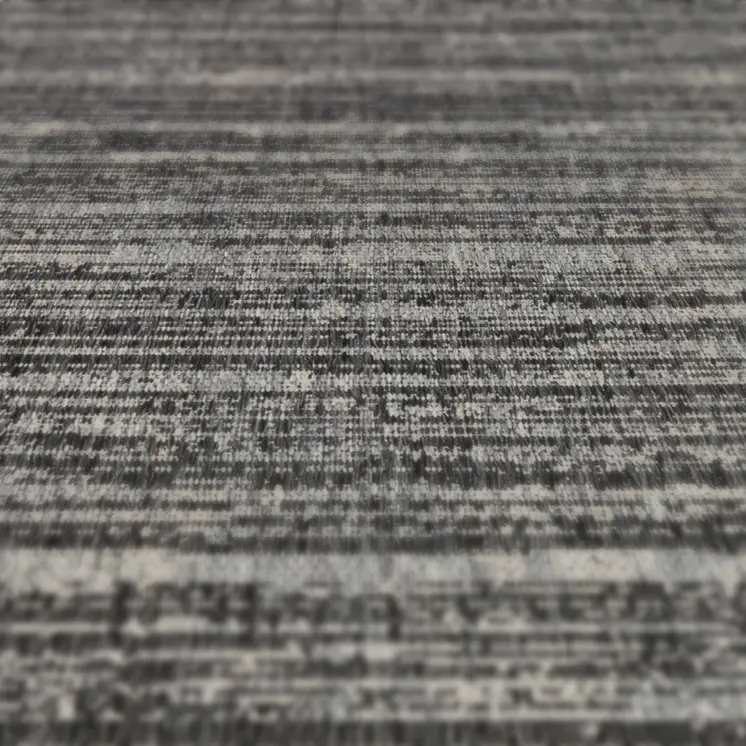 8' X 10' Brown and Ivory Striped Stain Resistant Indoor Outdoor Area Rug