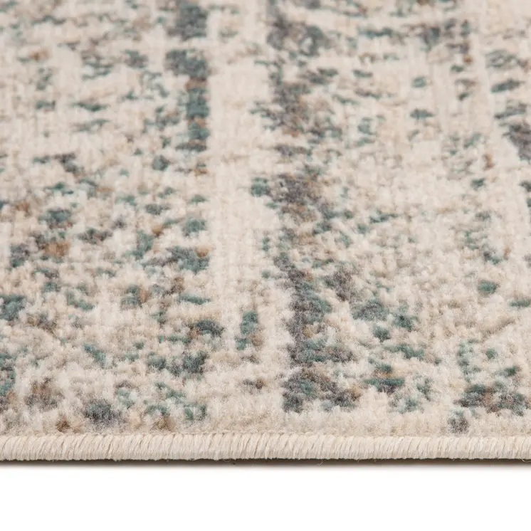 9' X 12' Gray and Ivory Abstract Power Loom Area Rug