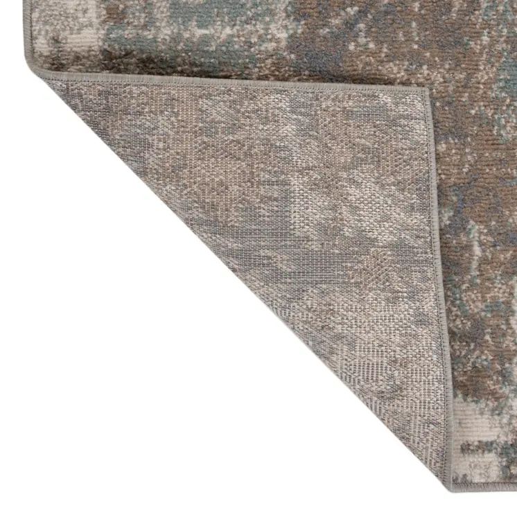 10' X 14' Gray and Light Brown Abstract Power Loom Area Rug