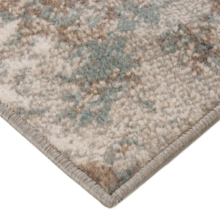 8' X 10' Gray and Light Brown Abstract Power Loom Area Rug