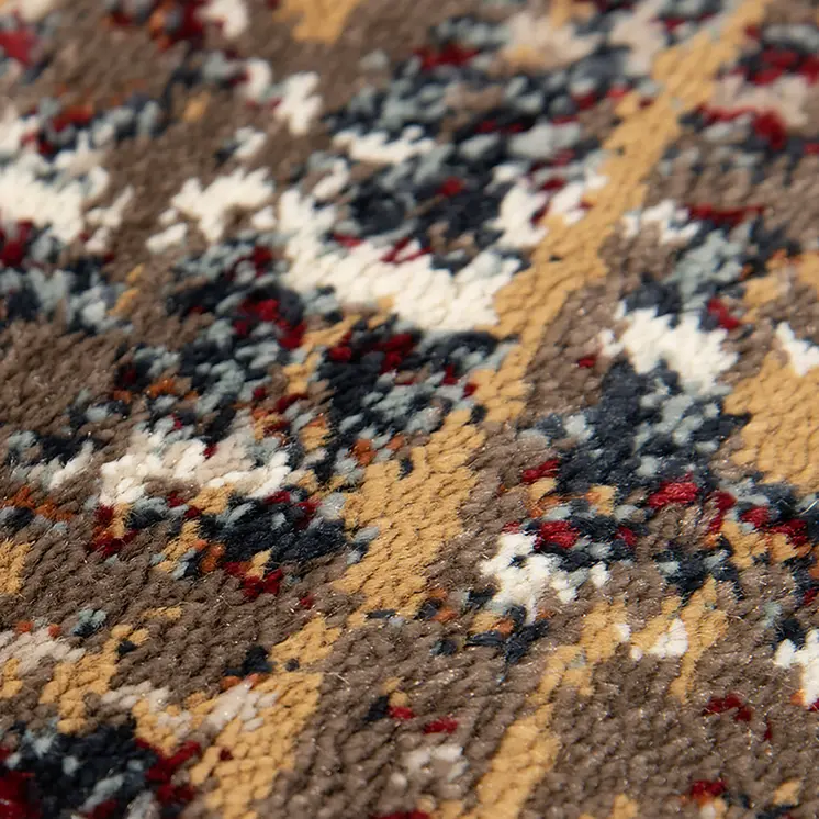 9' X 12' Ivory Red and Orange Medallion Power Loom Area Rug