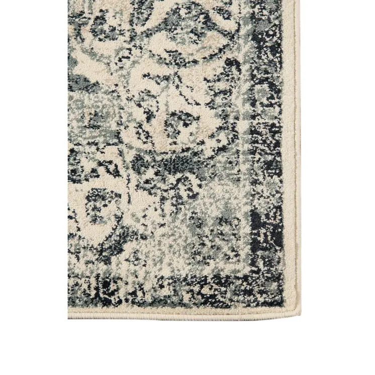 8' X 10' Charcoal and Gray Medallion Power Loom Area Rug