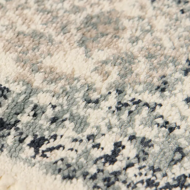 8' X 10' Charcoal and Gray Medallion Power Loom Area Rug