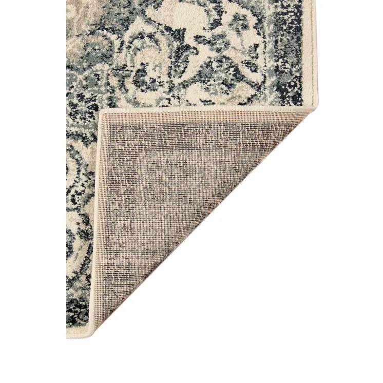 8' X 10' Charcoal and Gray Medallion Power Loom Area Rug