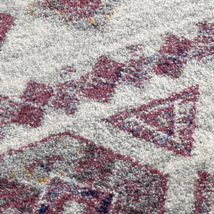 9' X 12' Ivory Blue and Orange Geometric Power Loom Area Rug