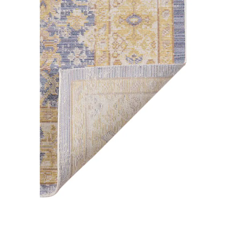 8' X 10' Lavender And Orange Floral Area Rug