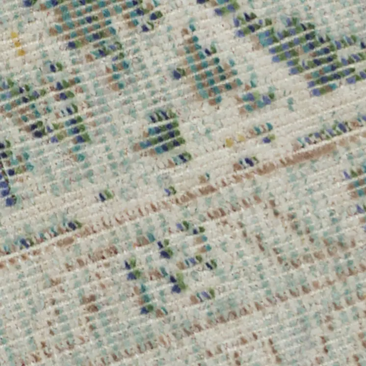 4' X 6' Green And Light Gray Medallion Area Rug