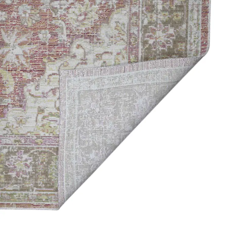 9' X 13' Sage And Gray Medallion Area Rug