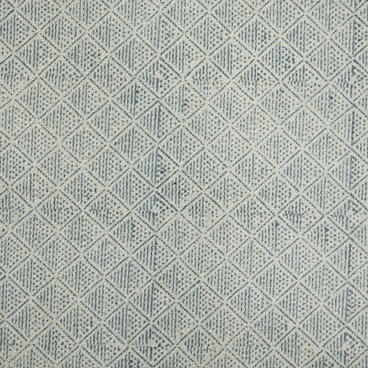 7' X 10' Blue Geometric Flatweave Handmade Distressed Area Rug With Fringe