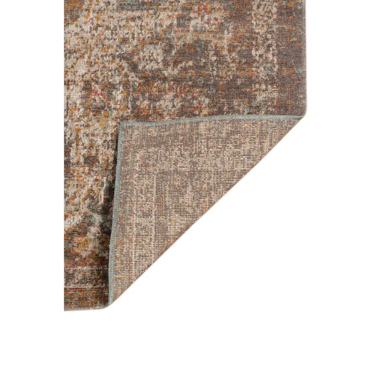 9' X 12' Beige Gray and Taupe Medallion Power Loom Area Rug