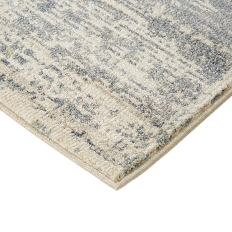 9' X 12' Gray And Light Blue Geometric Area Rug