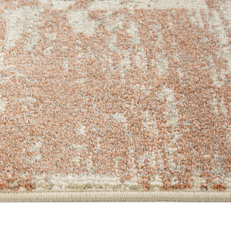 10' Sand And Ivory Geometric Runner Rug