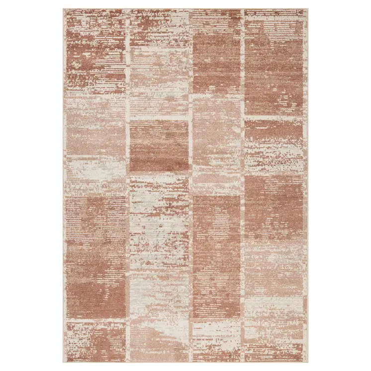 9' X 12' Sand And Ivory Geometric Area Rug