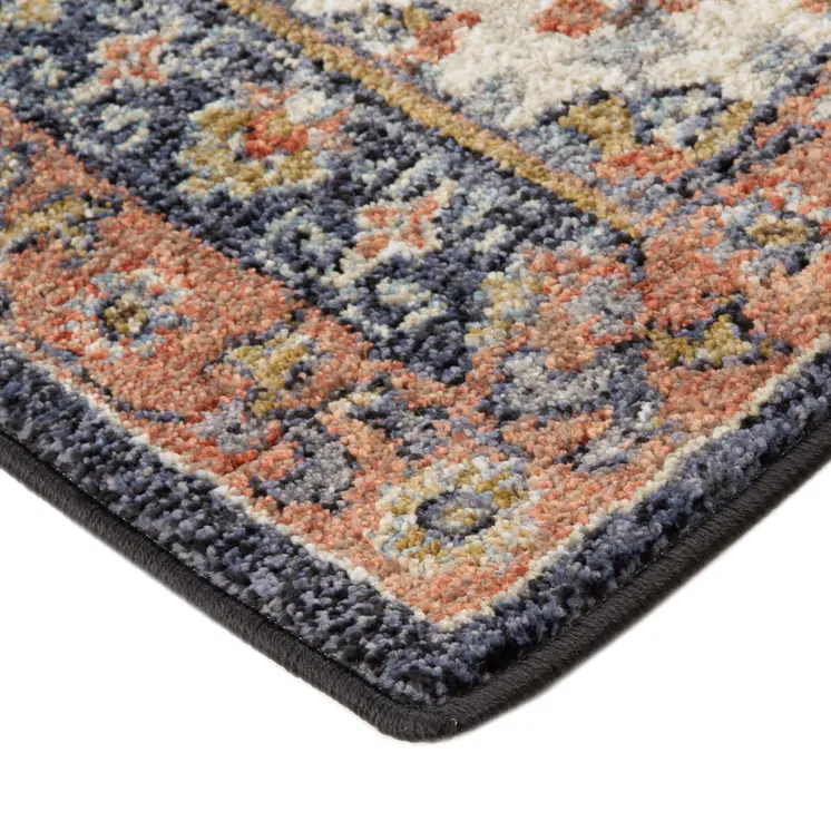 2' X 3' Ivory And Orange Floral Area Rug
