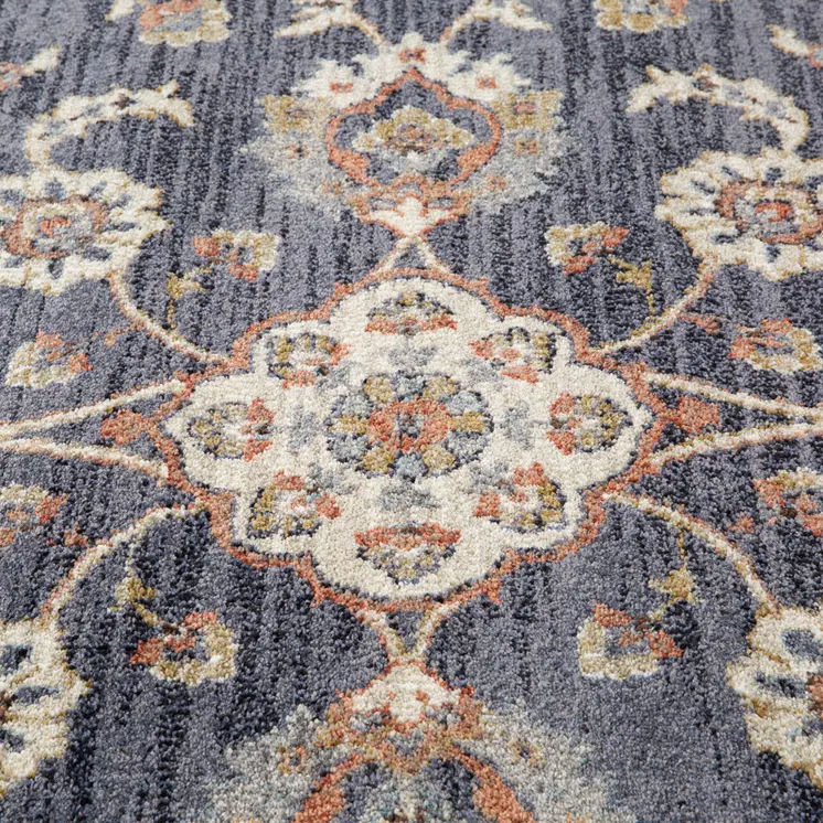 2' X 3' Ivory And Orange Floral Area Rug