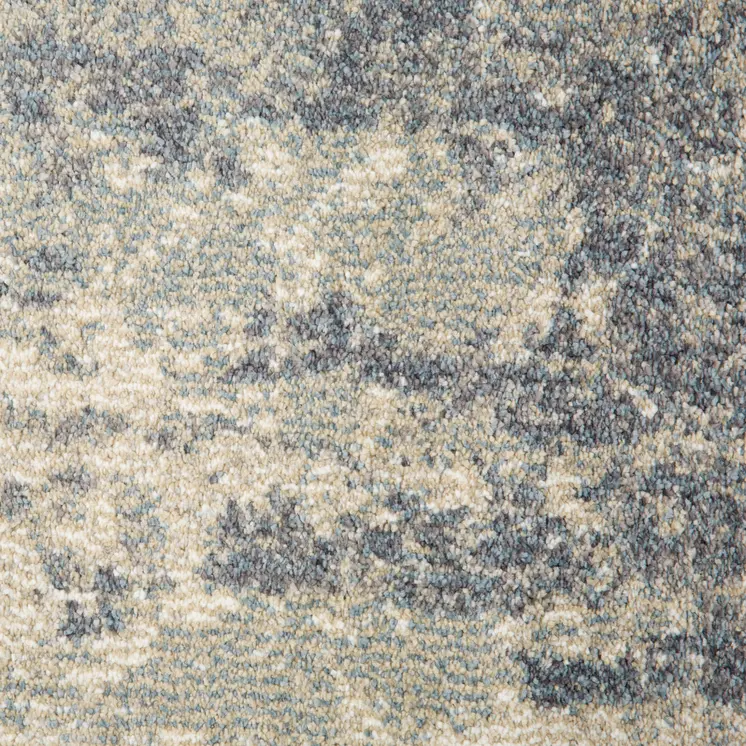 6' X 9' Light Gray And Blue Abstract Area Rug