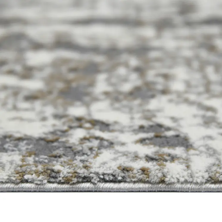 5' X 8' Ivory And Gray Abstract Area Rug
