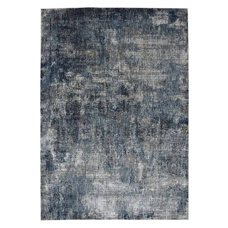 5' X 8' Ivory And Gray Abstract Area Rug