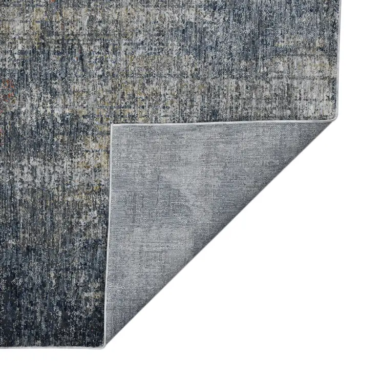 5' X 8' Ivory And Gray Abstract Area Rug