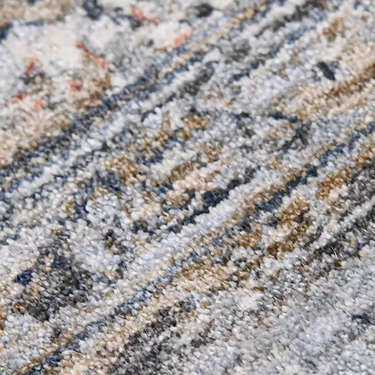 5' X 8' Ivory Charcoal And Orange Oriental Area Rug
