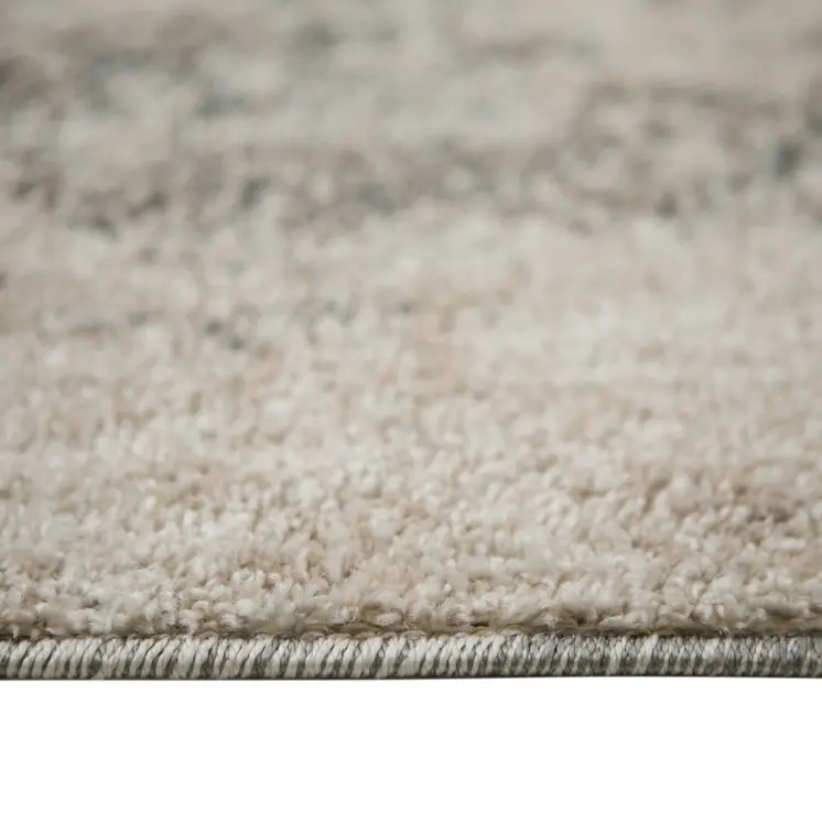 8' X 10' Beige Ivory And Gray Abstract Area Rug