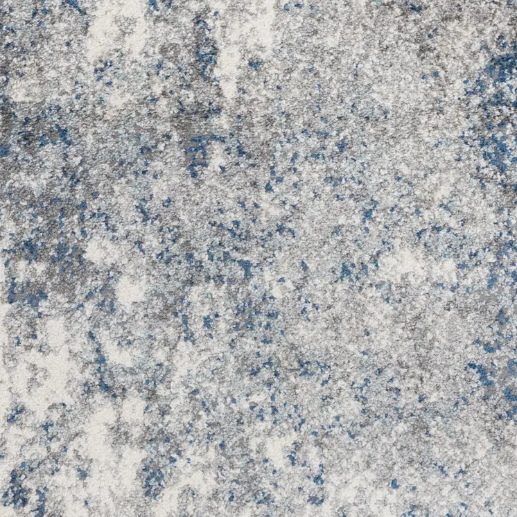 8' X 10' Gray And Light Blue Abstract Area Rug