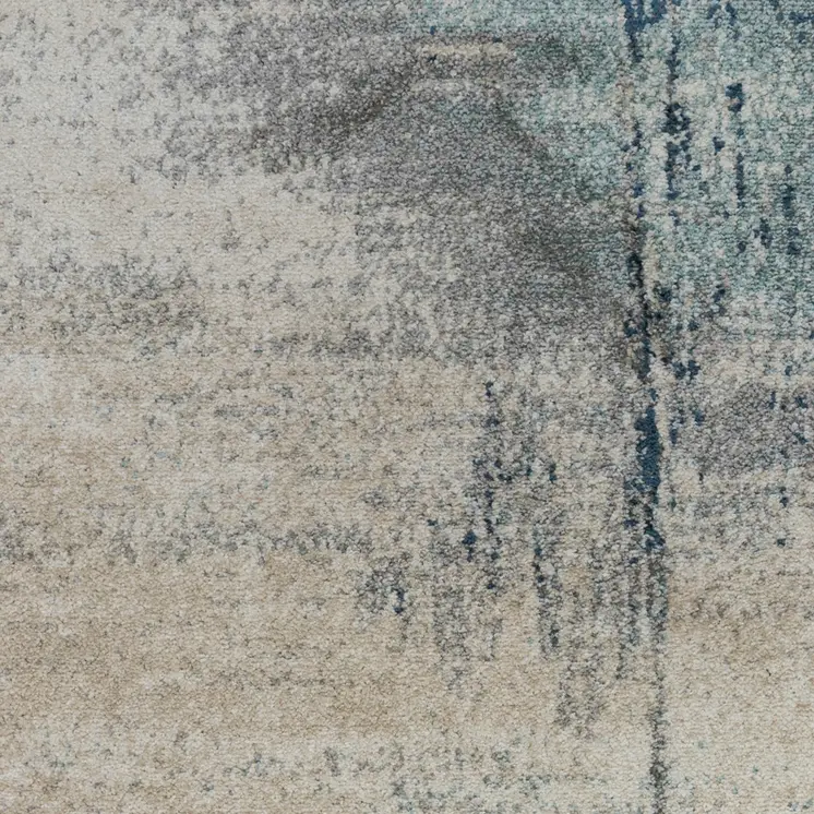 8' X 10' Dark Blue And Gray Abstract Area Rug