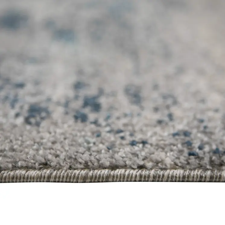 8' X 10' Dark Blue And Gray Abstract Area Rug