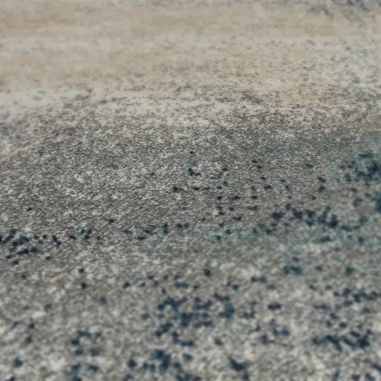 8' X 10' Dark Blue And Gray Abstract Area Rug