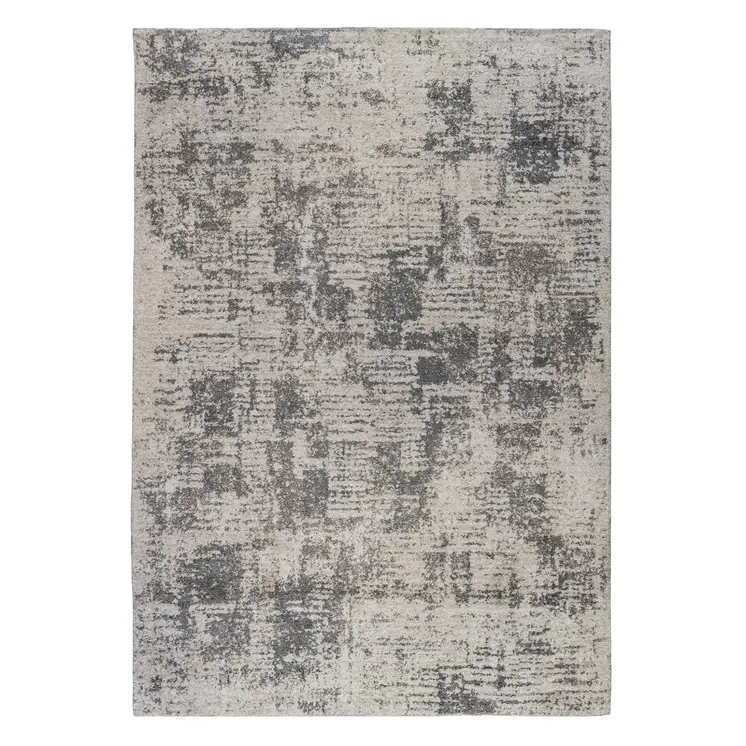9' X 12' Gray and Beige Abstract Power Loom Area Rug