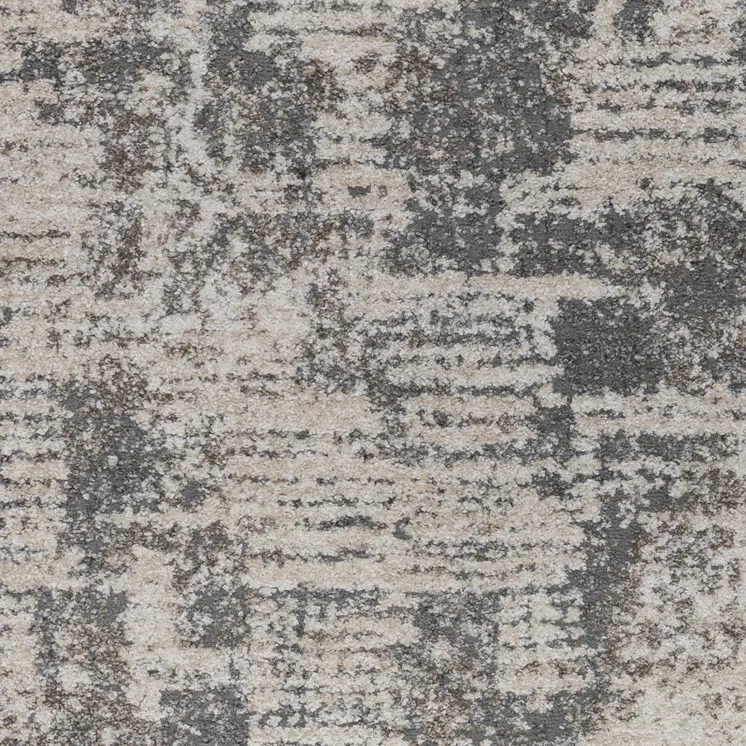 8' X 10' Gray and Beige Abstract Power Loom Area Rug