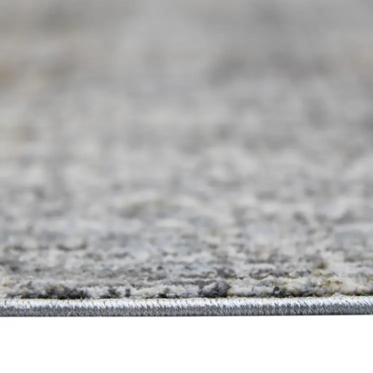 9' X 12' Ivory Gray And Orange Abstract Area Rug