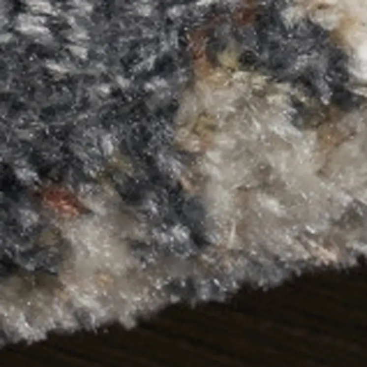 12' Ivory Blue And Brown Abstract Distressed Runner Rug