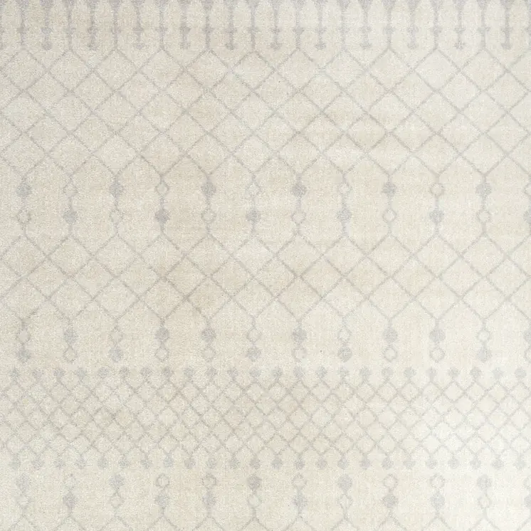 3' X 5' Blue and Ivory Abstract Power Loom Washable Area Rug