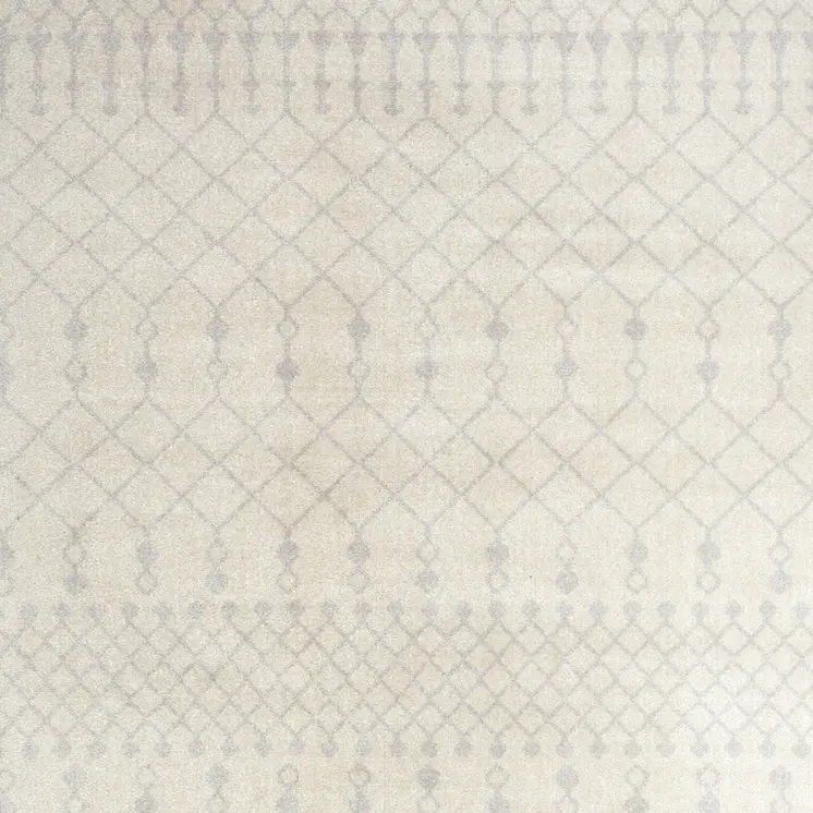 4' X 6' Blue and Ivory Abstract Power Loom Washable Area Rug