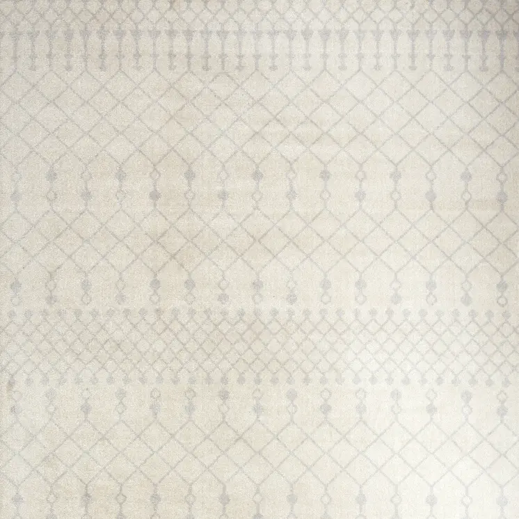4' X 6' Blue and Ivory Abstract Power Loom Washable Area Rug