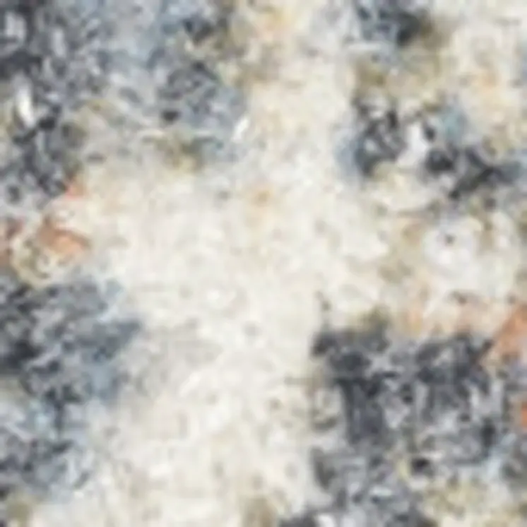 9' X 12' Blue And Ivory Abstract Distressed Washable Area Rug