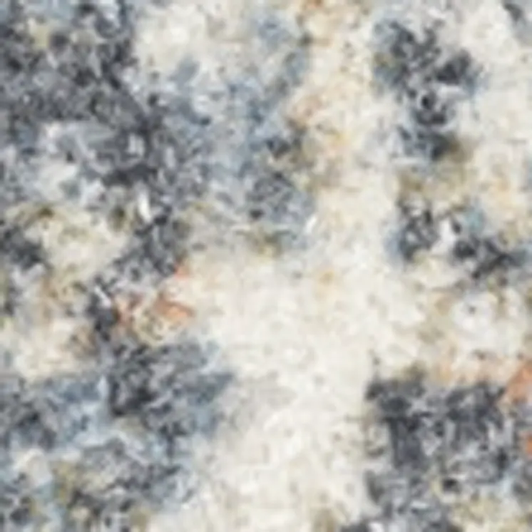 9' X 12' Blue And Ivory Abstract Distressed Washable Area Rug