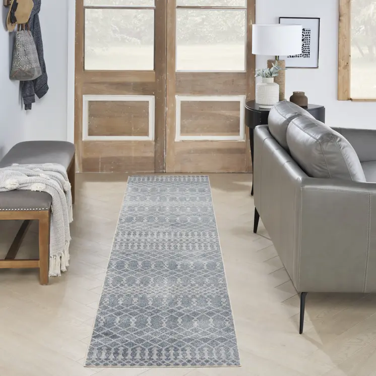 12' Blue Moroccan Runner Rug