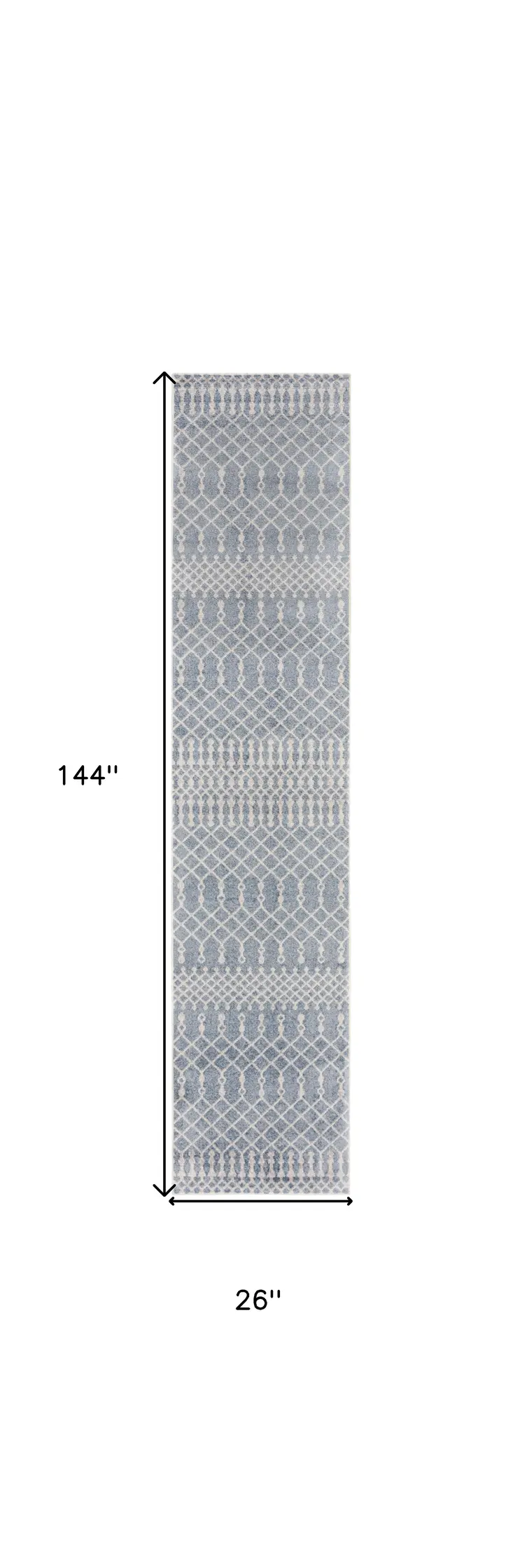 12' Blue Moroccan Runner Rug