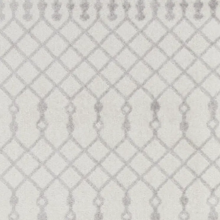 12' Gray And Ivory Moroccan Washable Runner Rug